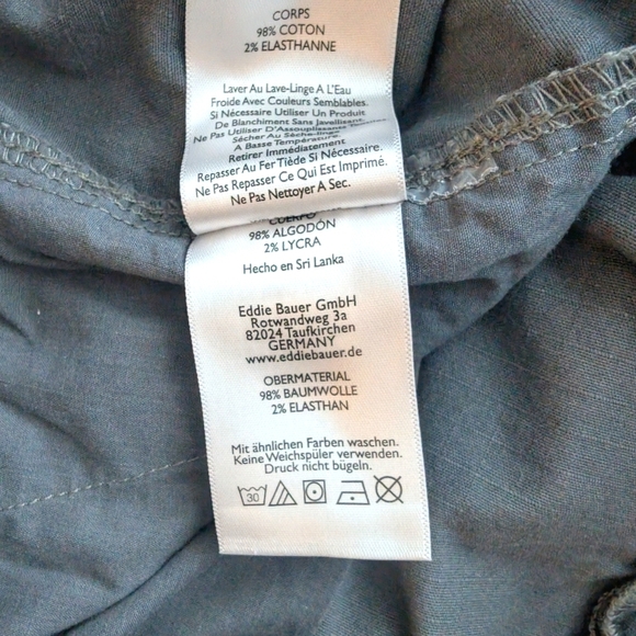 Eddie Bauer Women's Cotton Gray Casual Cargo Pants Size 6P - Picture 7 of 8